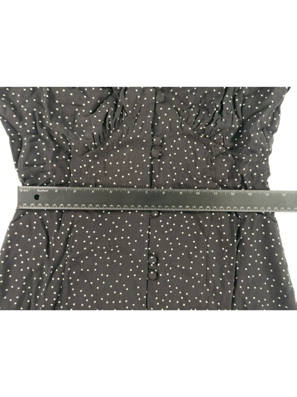 Nobodys Child Avery Black Polka Dot Midi Slit Casual Everyday Dress Sz US 6 NEW - Picture 9 of 10